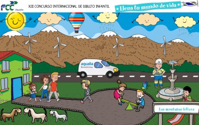 El alumno Carlos Rubio Sansano entre los finalistas en el concurso internacional de dibujo infantil de Aqualia